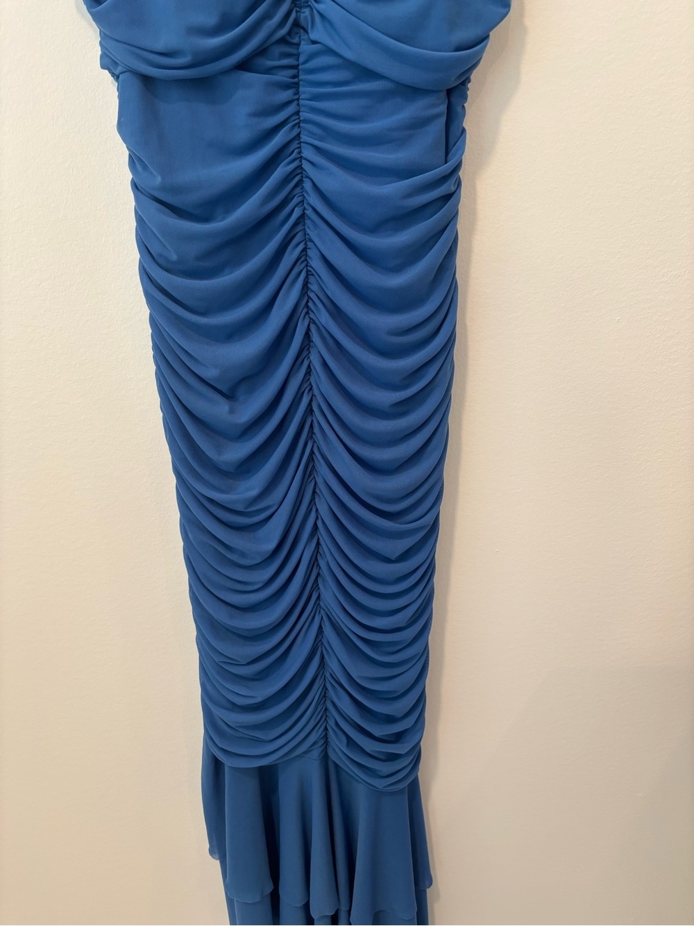 Selfie Leslie Royal Blue Ruched Maxi Dress - Picture 3 of 9